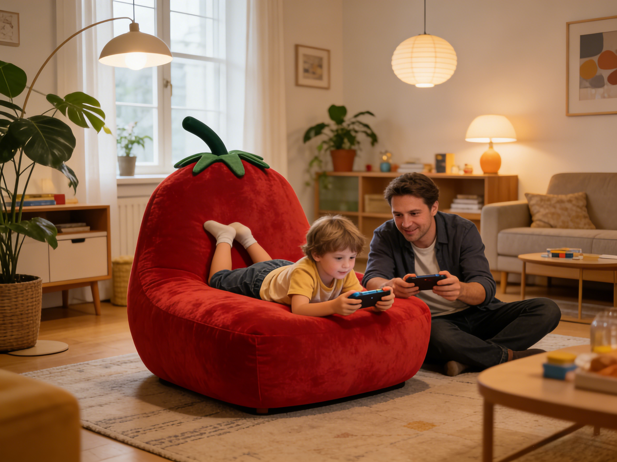 Sheetoo TQ004 Eggplant Shape Single Sofa – Cute, Soft & Family-Friendly