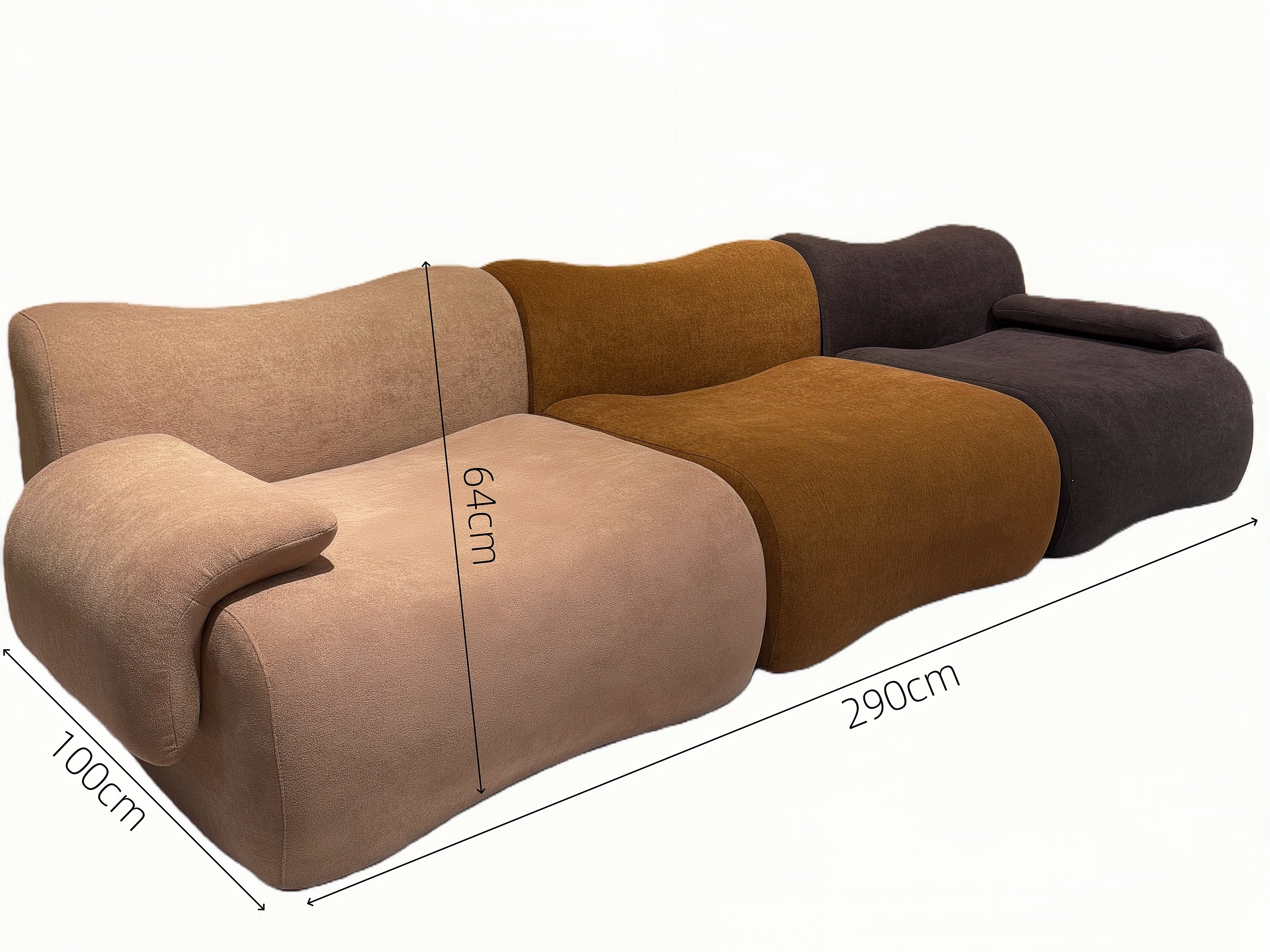 Sheetoo STC-011 Multi-Person Custom Sofa – Size & Color Options, Roll Pack