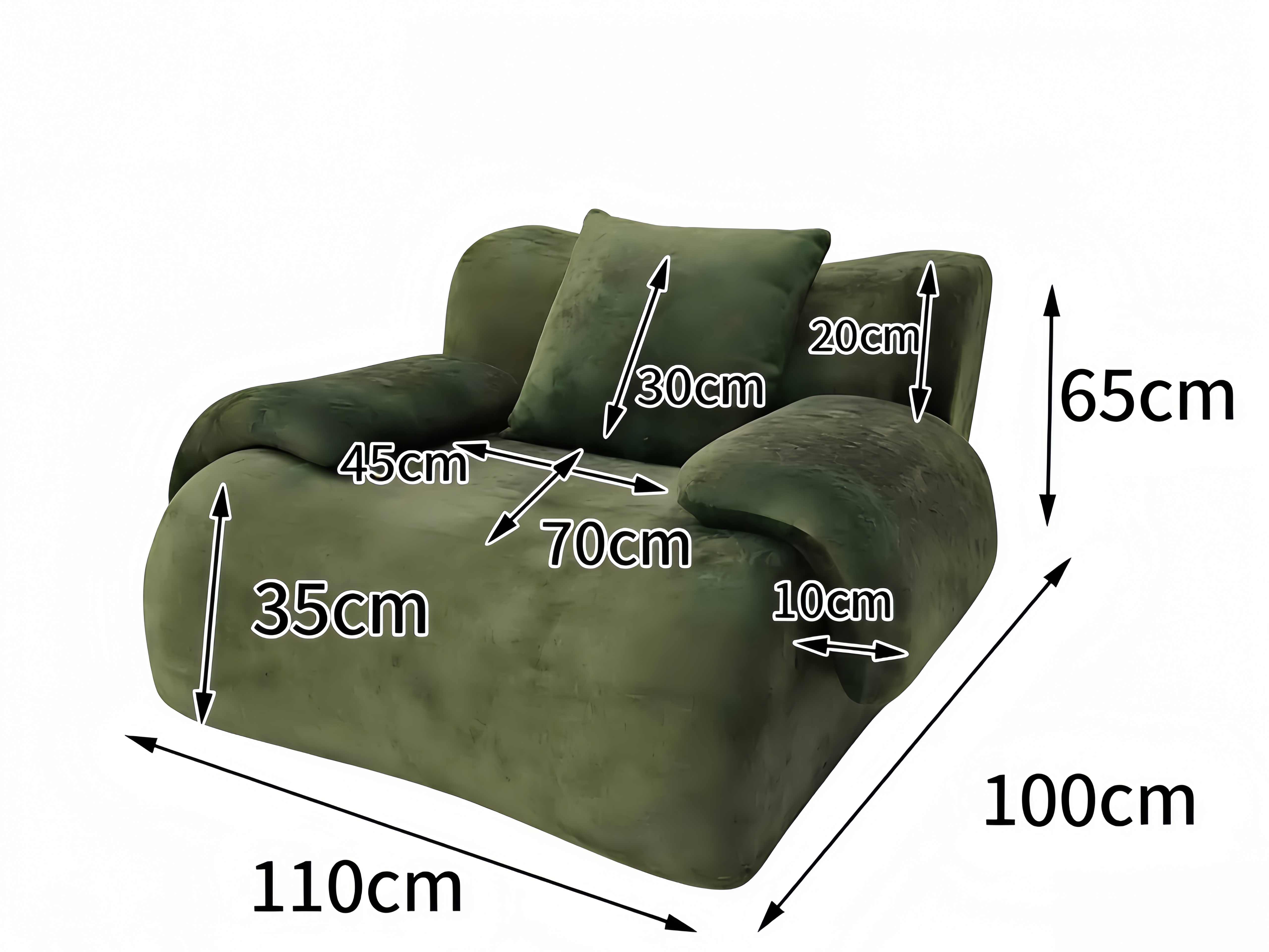 Sheetoo STC-011 Multi-Person Custom Sofa – Size & Color Options, Roll Pack