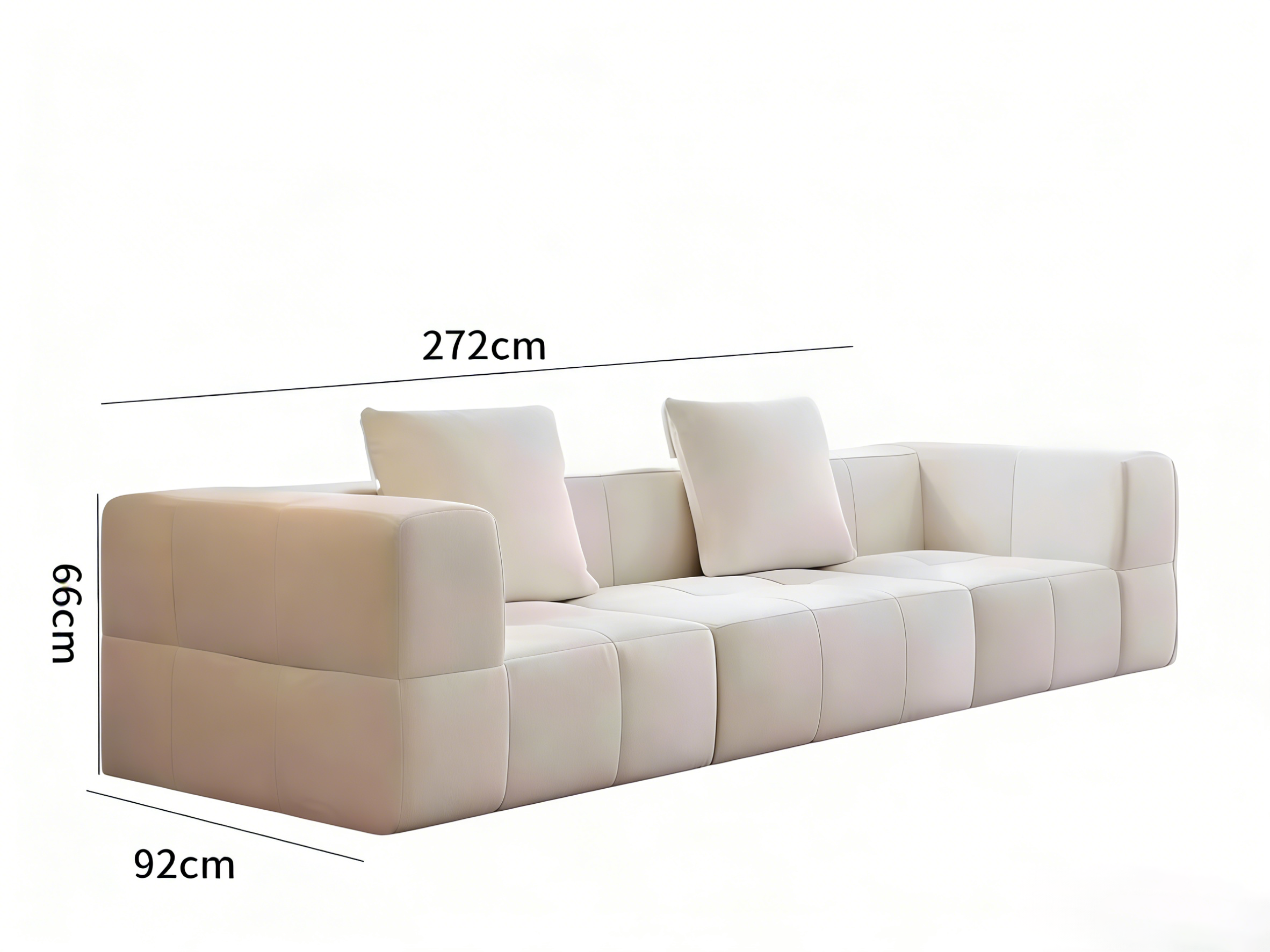 Sheetoo STE-001 3+ Person Sofa – Custom Size & Color, Modern Fabric, Roll