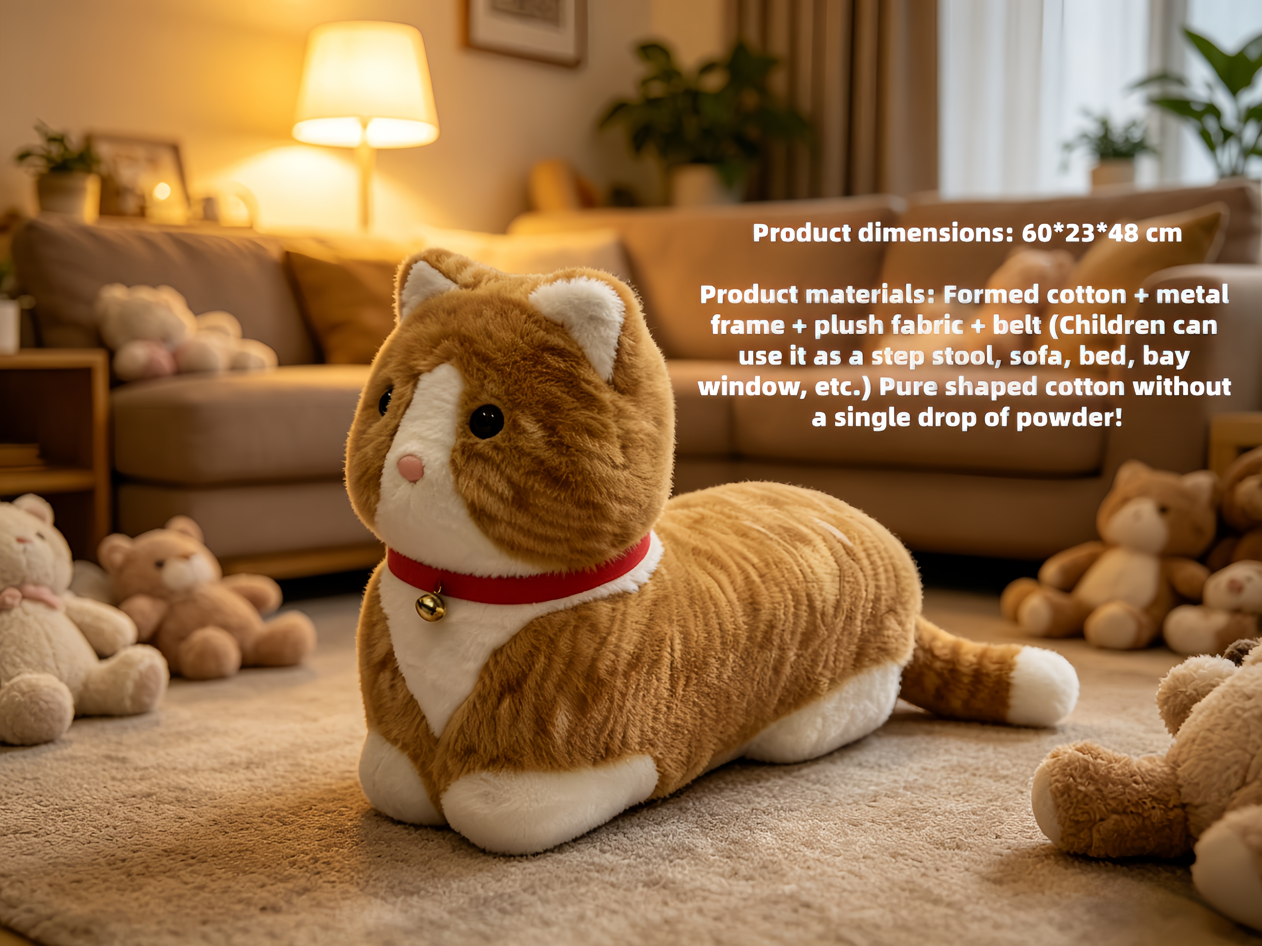 Sheetoo TQ013 Cute Cat Step Stool – Toddler Couch/Bed Helper Sofa