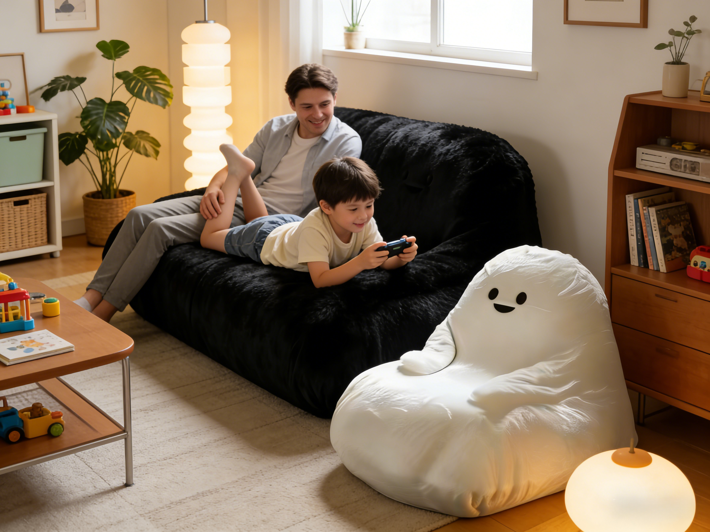 Sheetoo TQ003 Cute Ghost Sofa Chair – Plush & Family-Friendly for Home